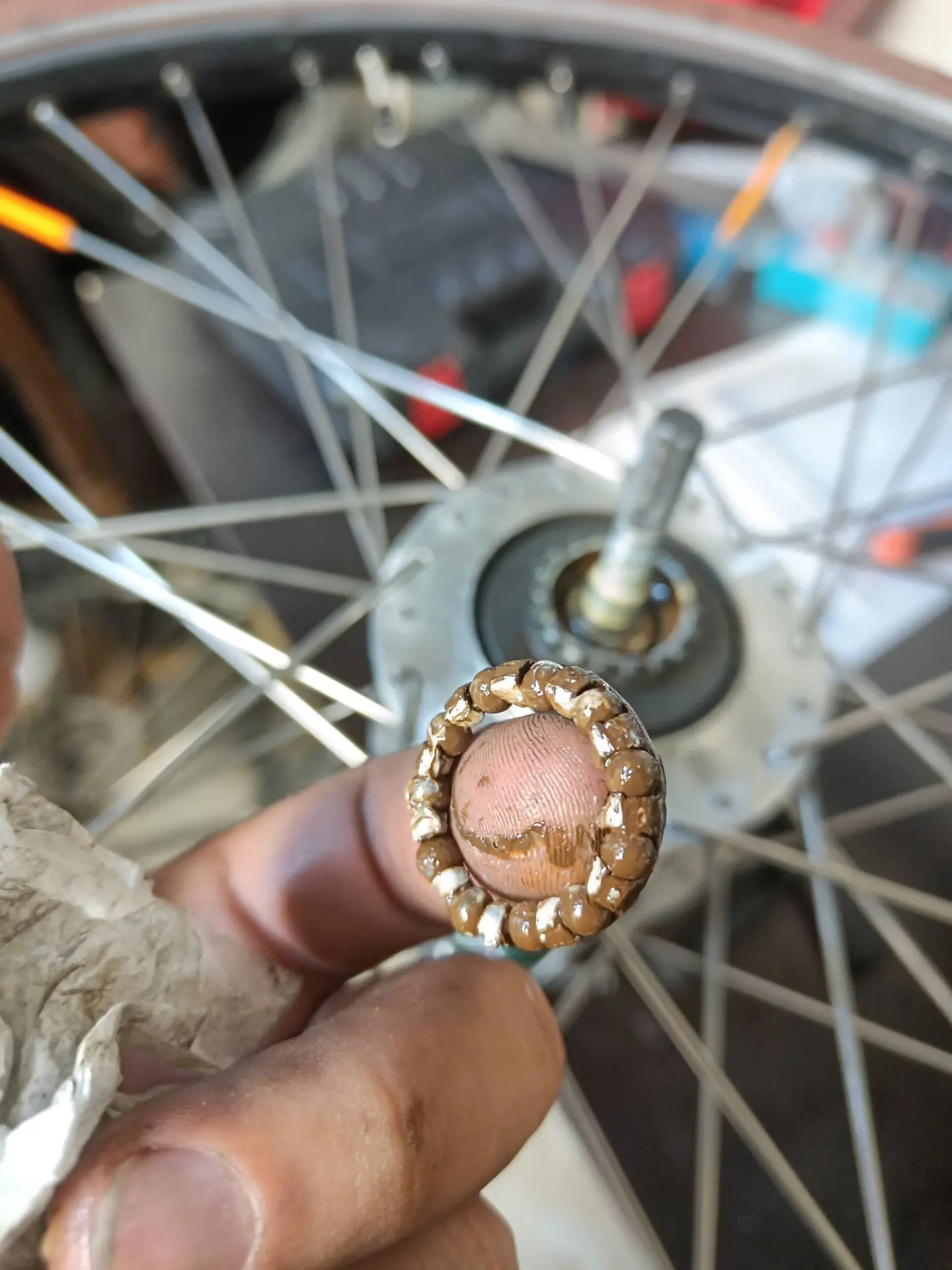 Roulement externe rouillé