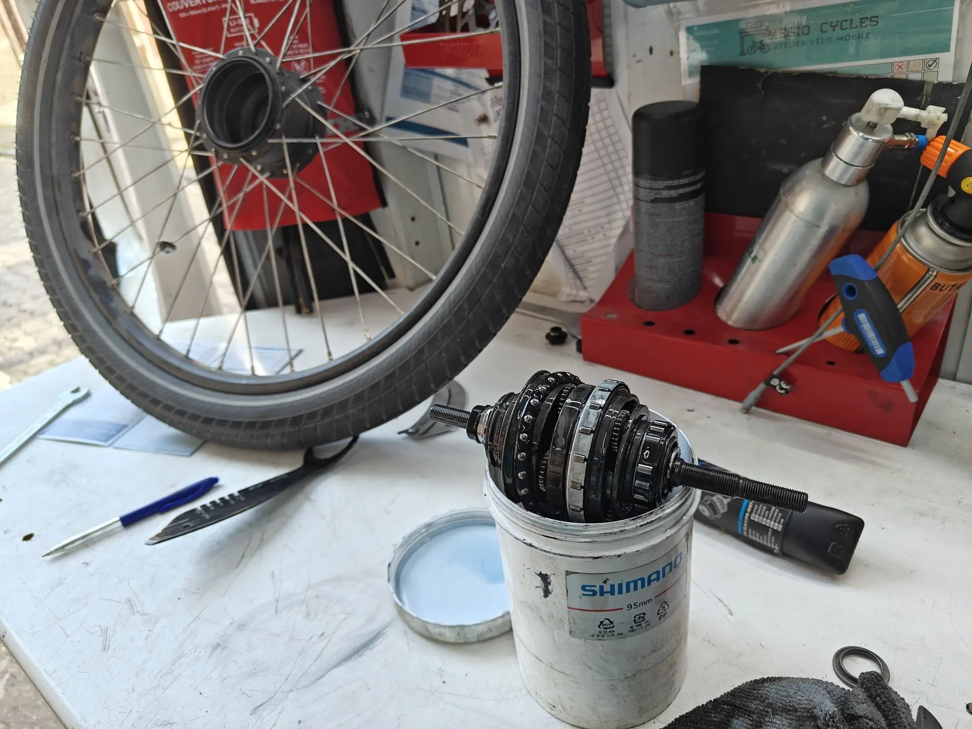 Aperçu sur le matériel et travail sur vélo cargo