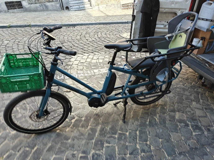 Vélo longtail électrique oxford sortant de révision via mes10 cycles