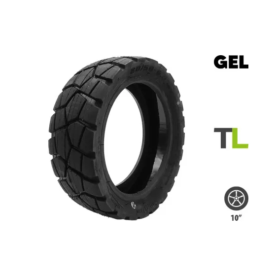 [PN-155] Pneu 80/50-6,5 tubeless + gel anticrevaison (10x3-6.5)